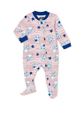 Star Wars Baby One-Piece Footie Pajamas - Blue & Red Stripe